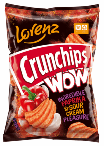 LORENZ CRUNCHIPS kartulikrõpsud paprika ja hapukoorega 110g