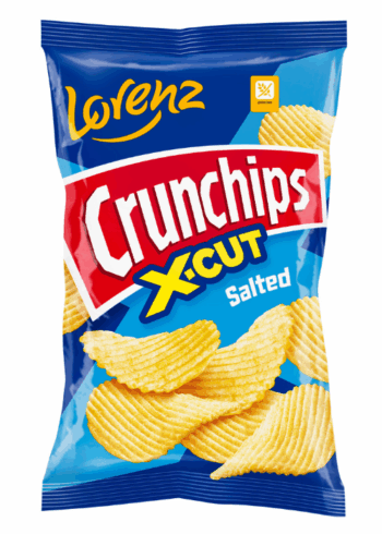 CRUNCHIPS X-CUT kartulikrõpsud soolaga 130g
